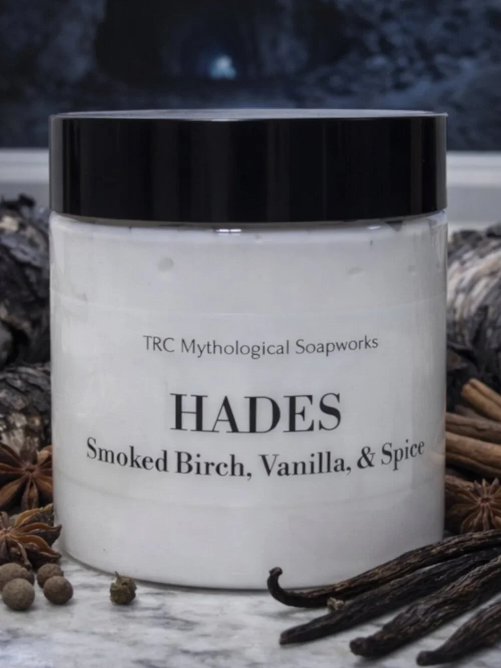 HADES Birch & Spice Men's Body Cream. Artisan Handmade Lotion.